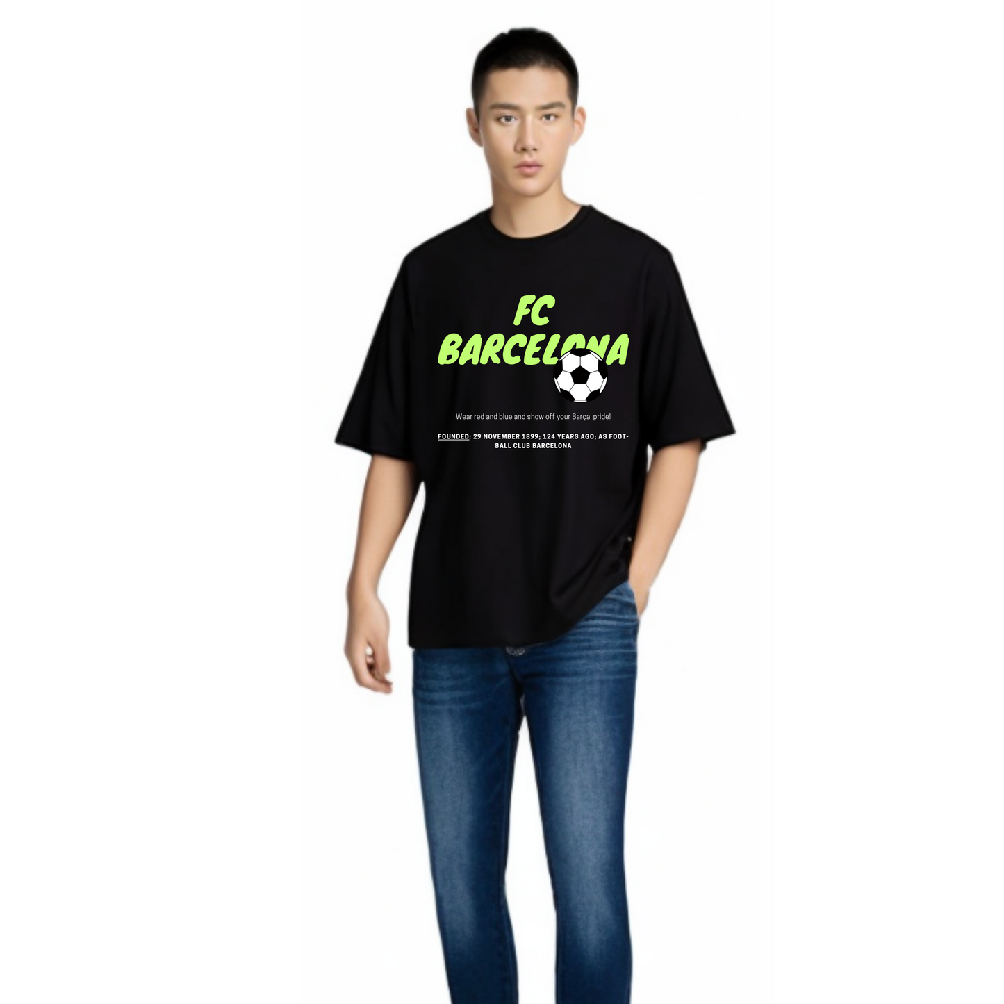 Barcelona Football Oversized Tshirt