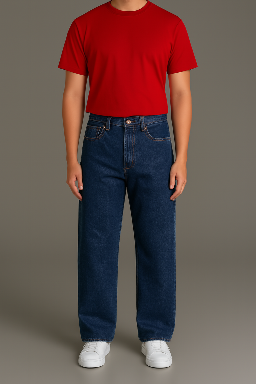 Dark Blue Baggy Fit Jeans