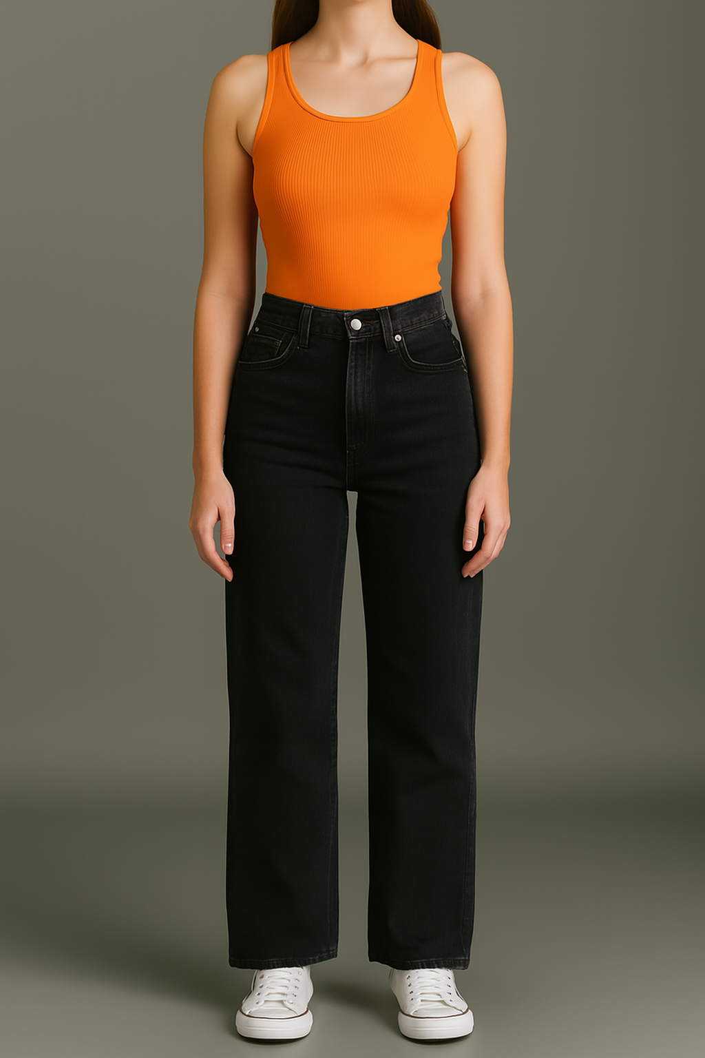 Black Ankle Fit Jeans