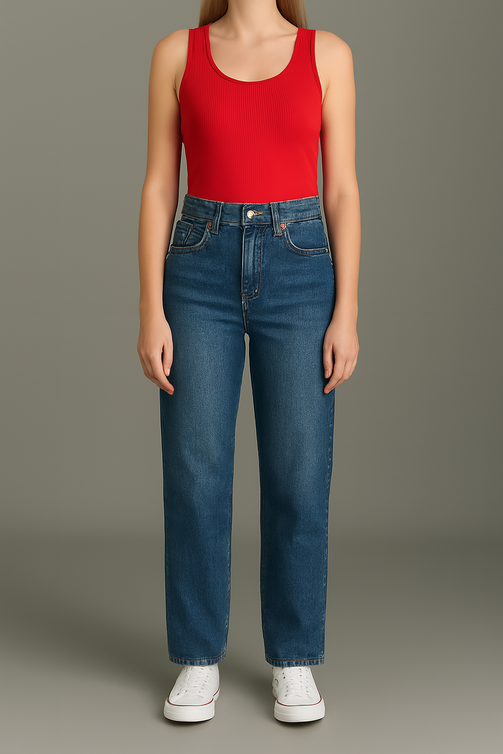 Dark Blue Loose Fit Jeans