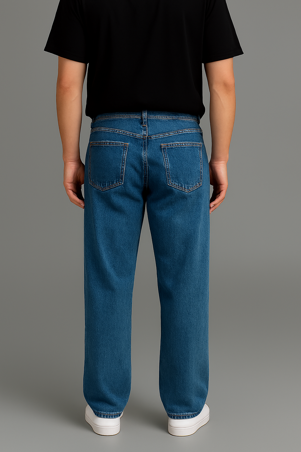 Sky Blue Baggy Fit Jeans