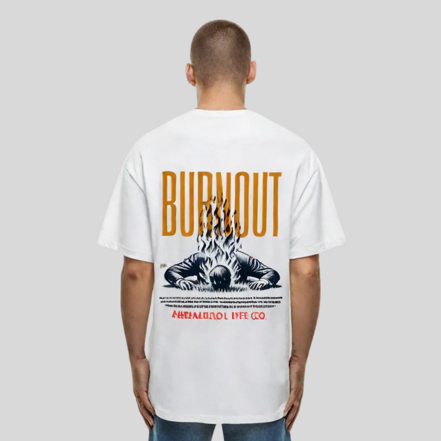 Burnout Printed Oversized Tshirt