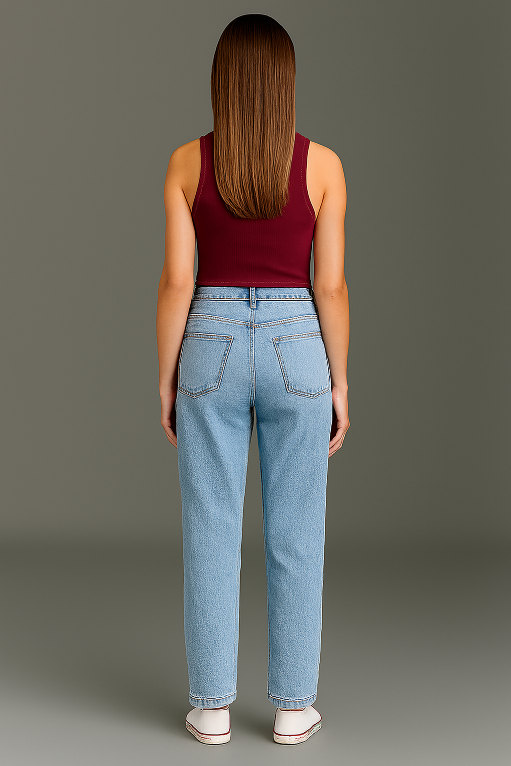 Light Blue Ankle Fit Jeans
