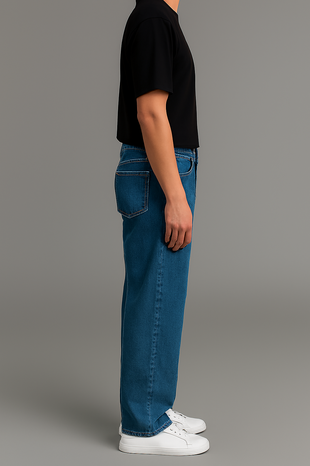 Sky Blue Baggy Fit Jeans
