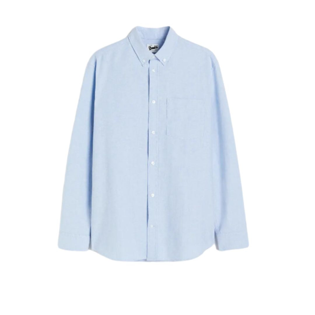 Light Blue Regular Fit Solid Shirt
