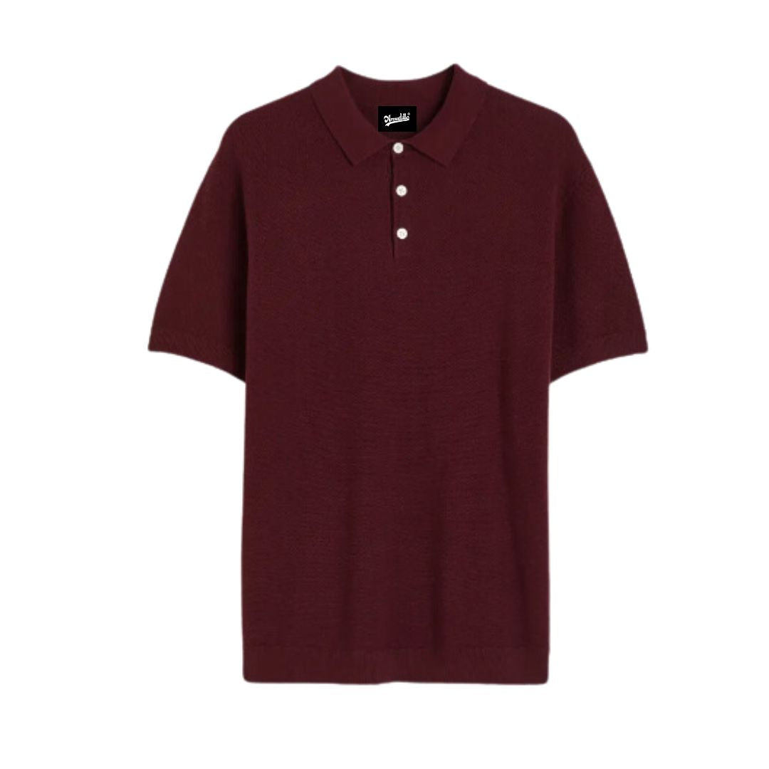 Solid Maroon Polo Tshirt