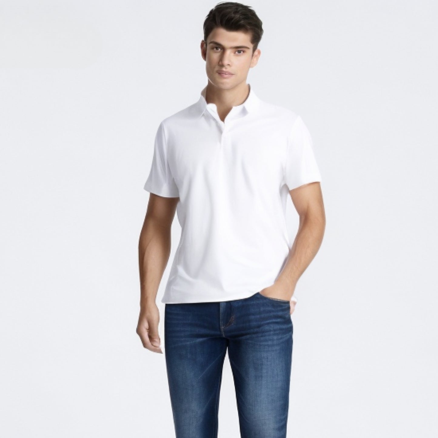 Solid White Polo Tshirt