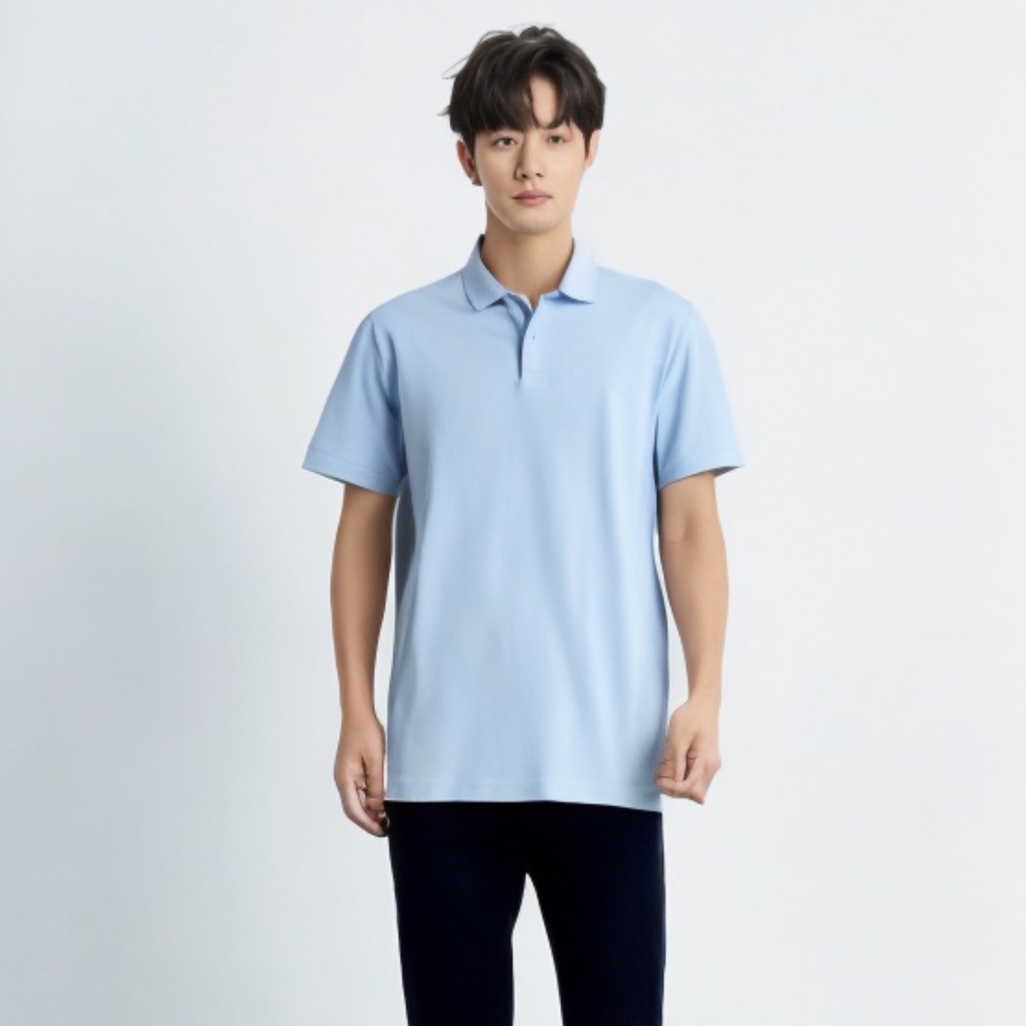 Solid Sky Blue Polo Tshirt