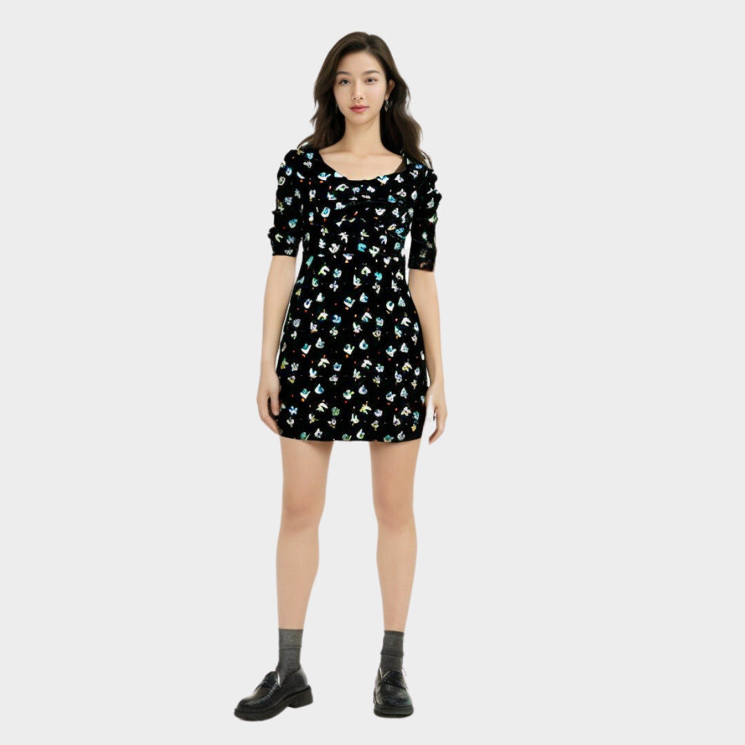 Black Floral Dress