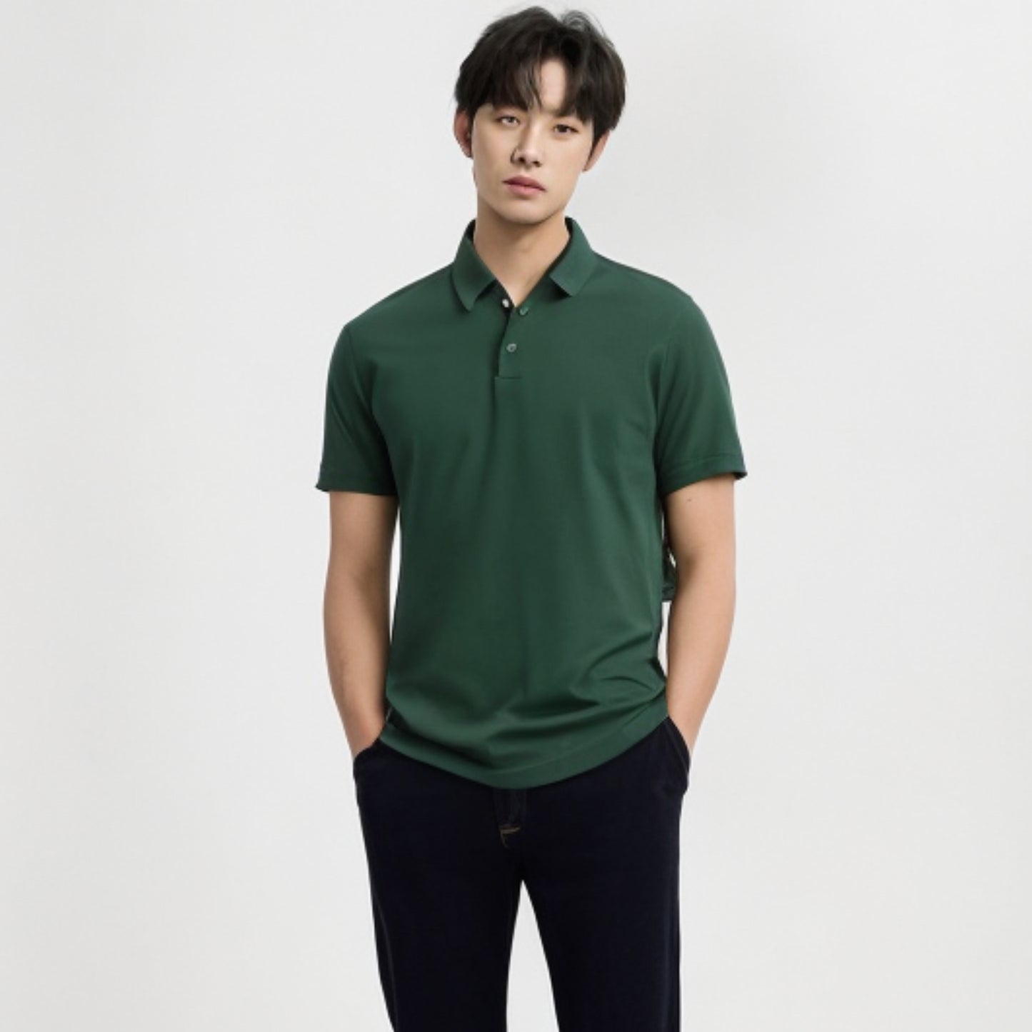 Solid Green Polo Tshirt