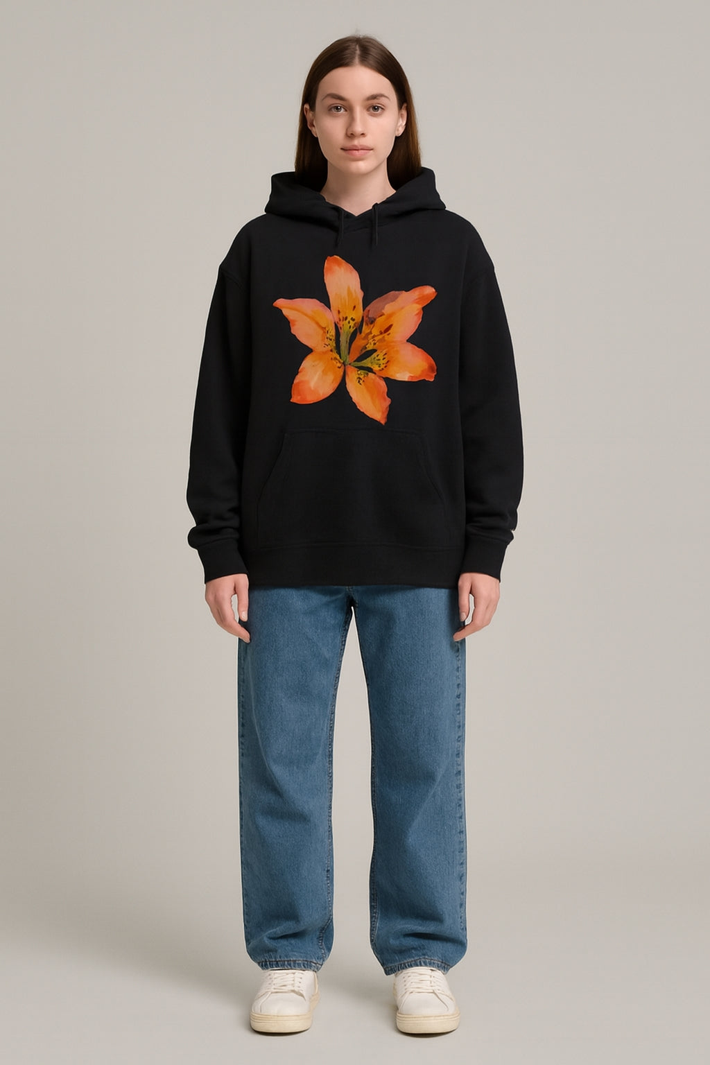Graphic Oversized Basic Hoodie