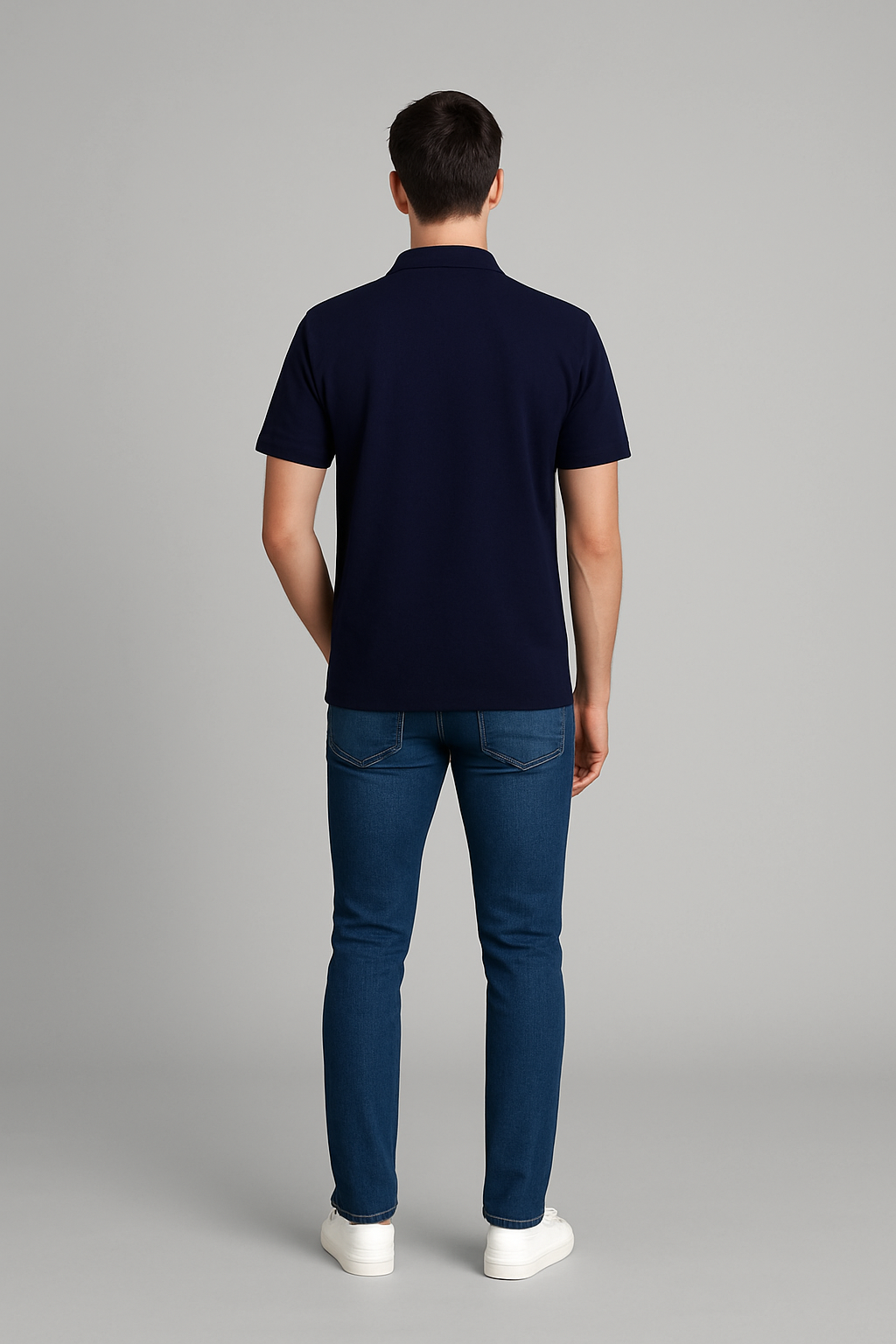 Solid Navy Blue Polo Tshirt