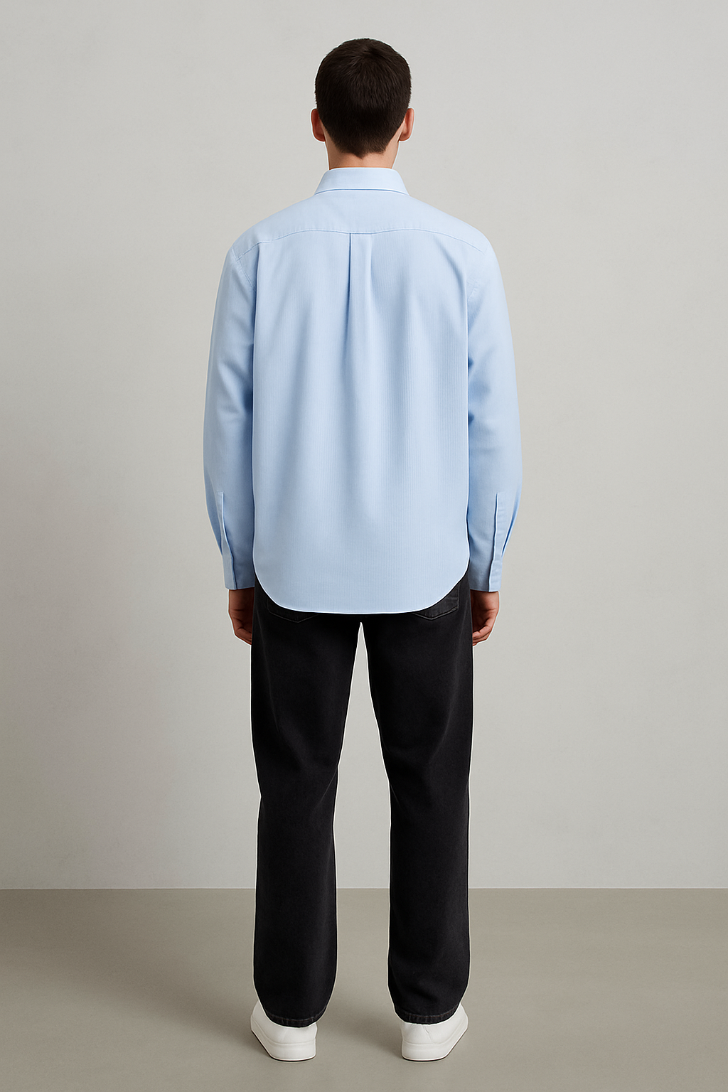 Light Blue Regular Fit Solid Shirt