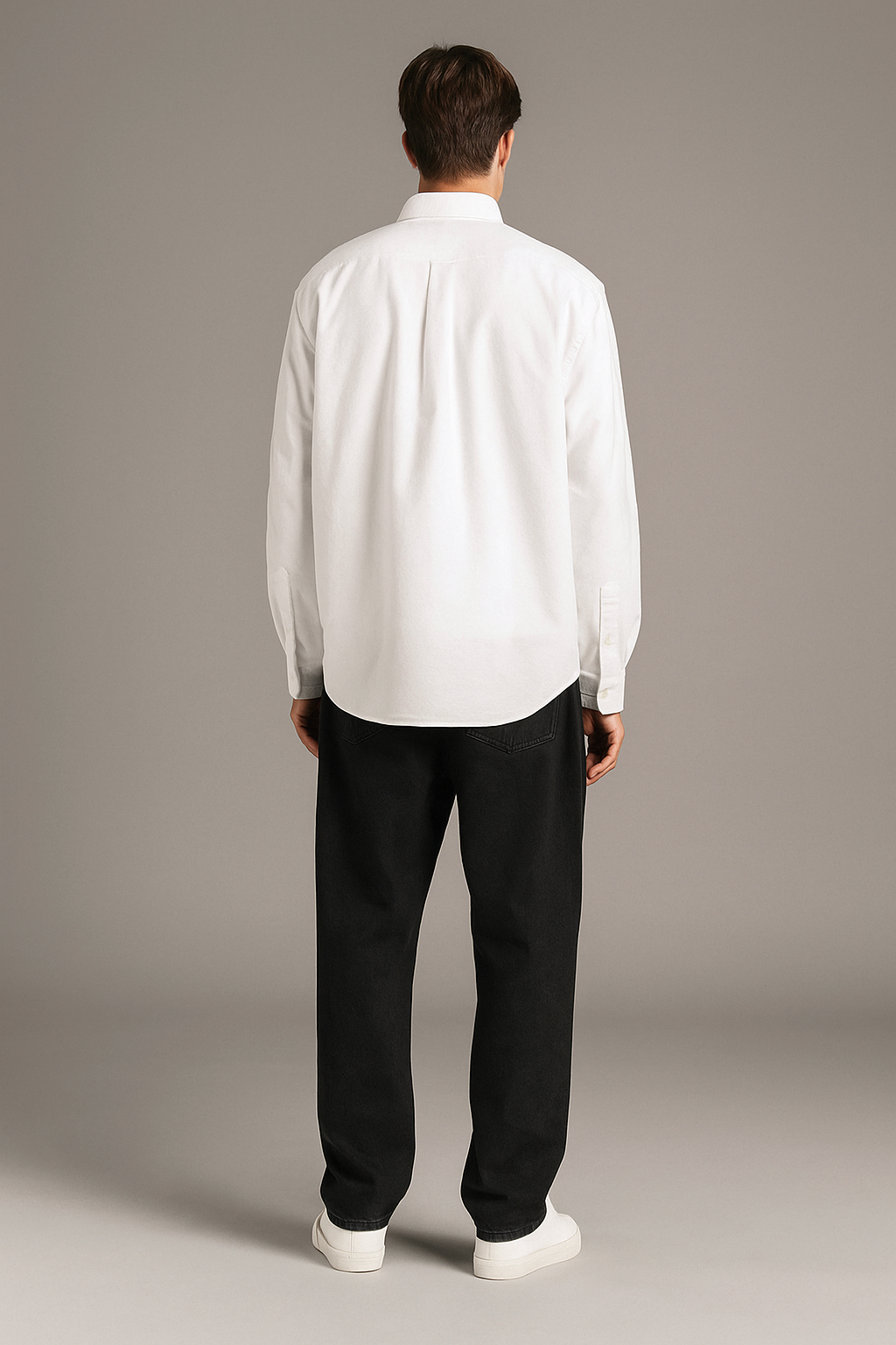 White Regular Fit Solid Shirt