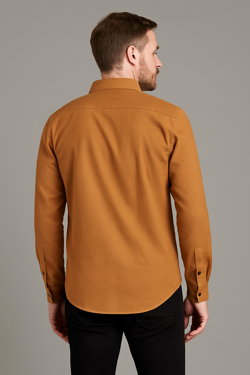 Rust Regular Fit Solid Shirt
