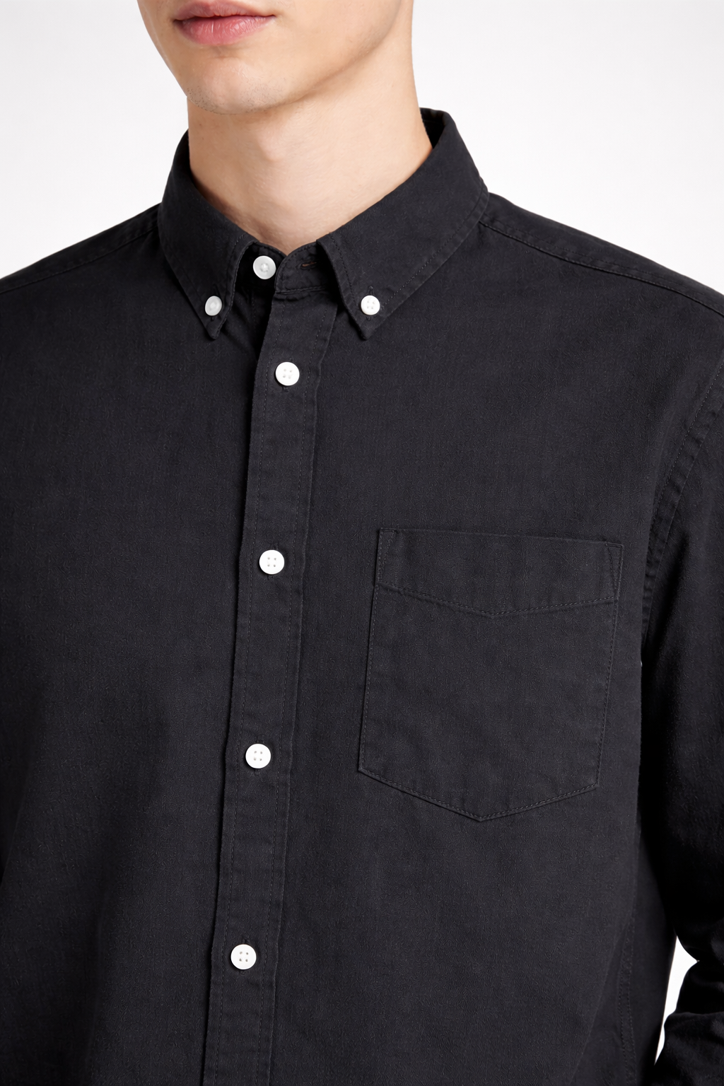 Black Regular Fit Solid Shirt