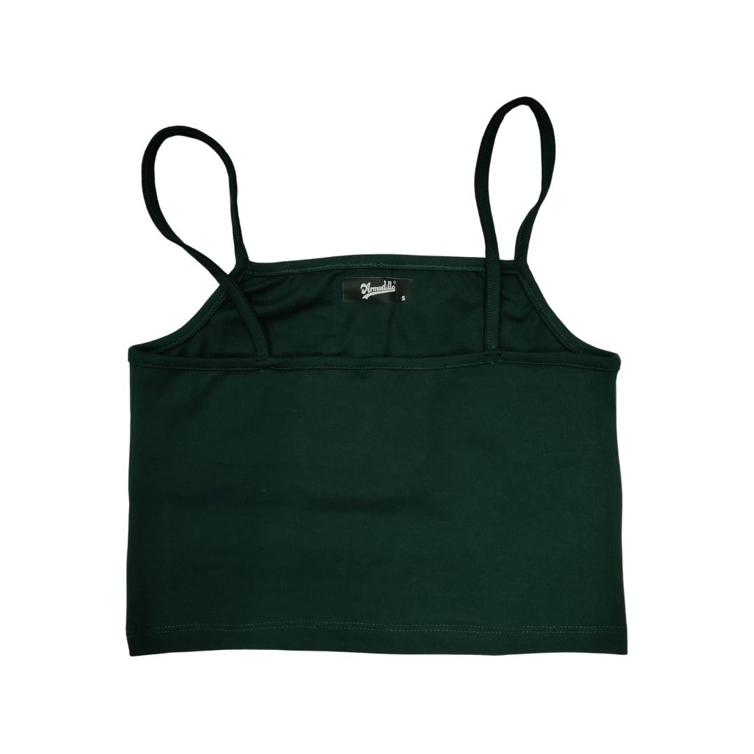 Green Fitted Crop Top