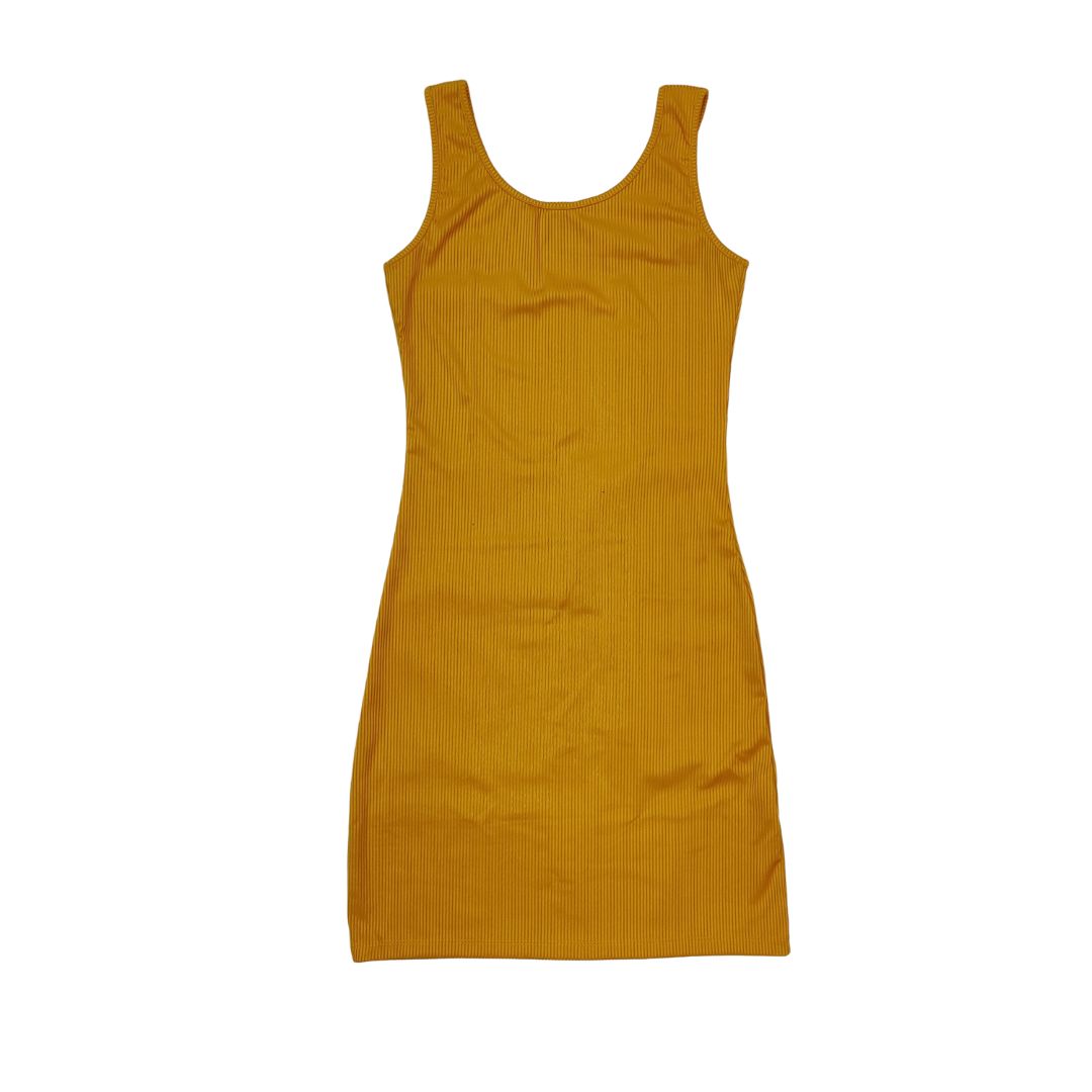 Yellow Solid Bodyfit Dress