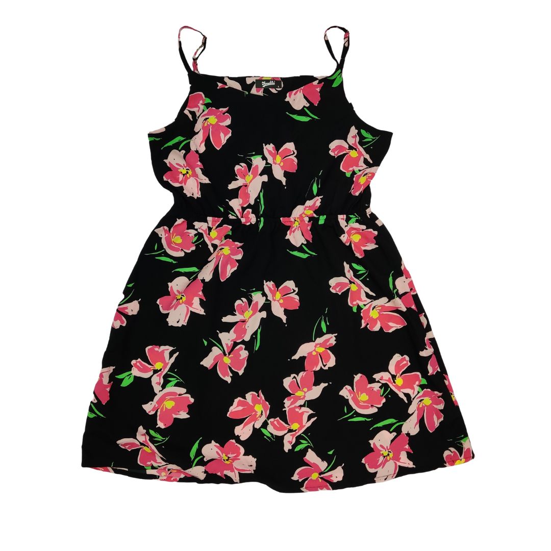 Black Floral Sleevesless Dress