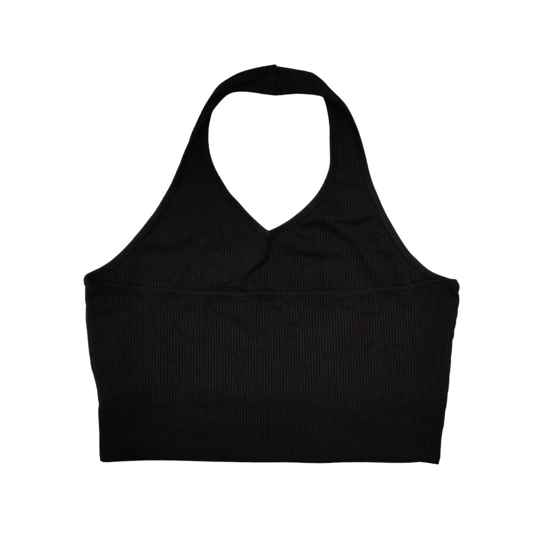 Black Sleeveless Crop Top