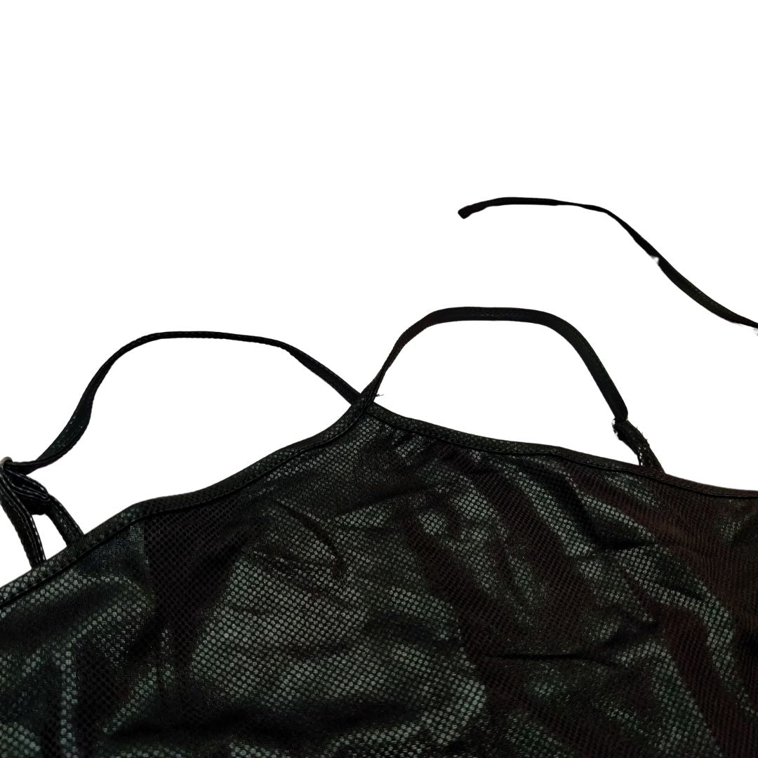 Black Backless Crop Top