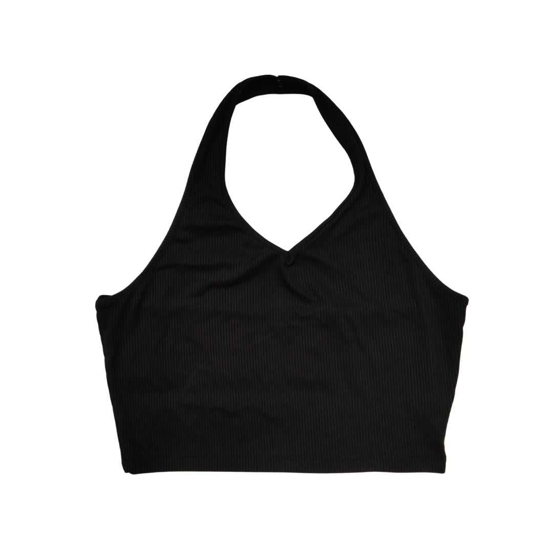 Black Sleeveless Crop Top