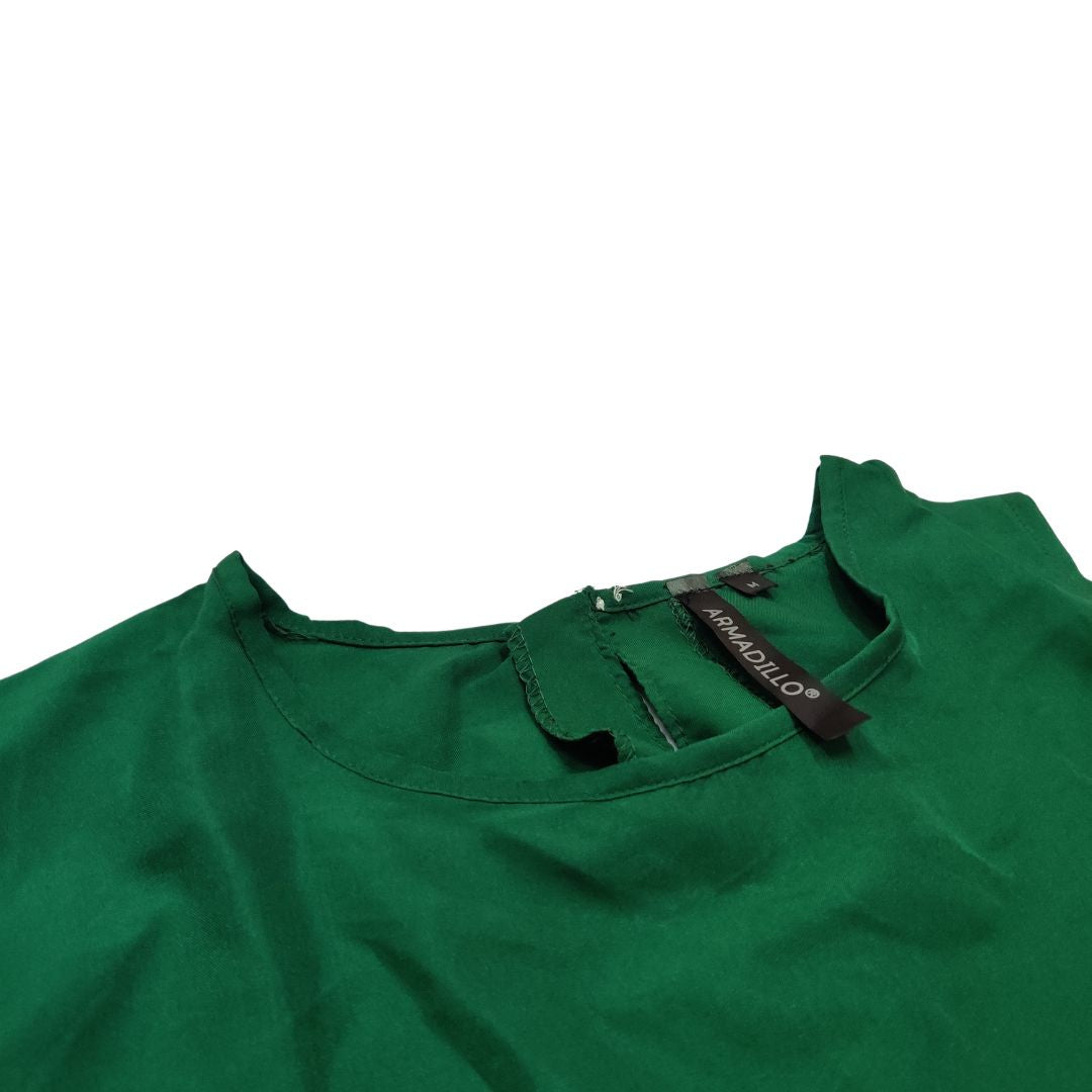 Green Regular Crop Top
