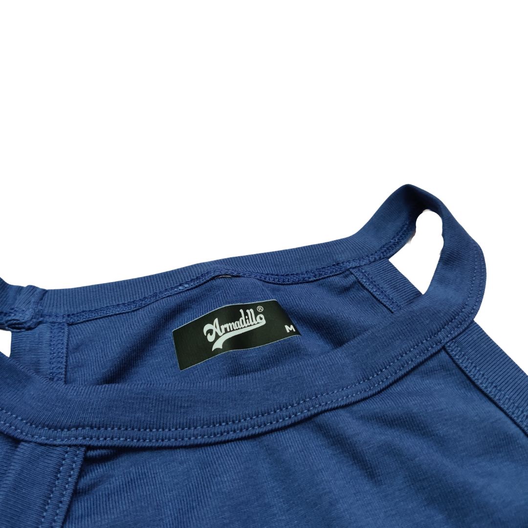 Blue Sleeveless Crop Top