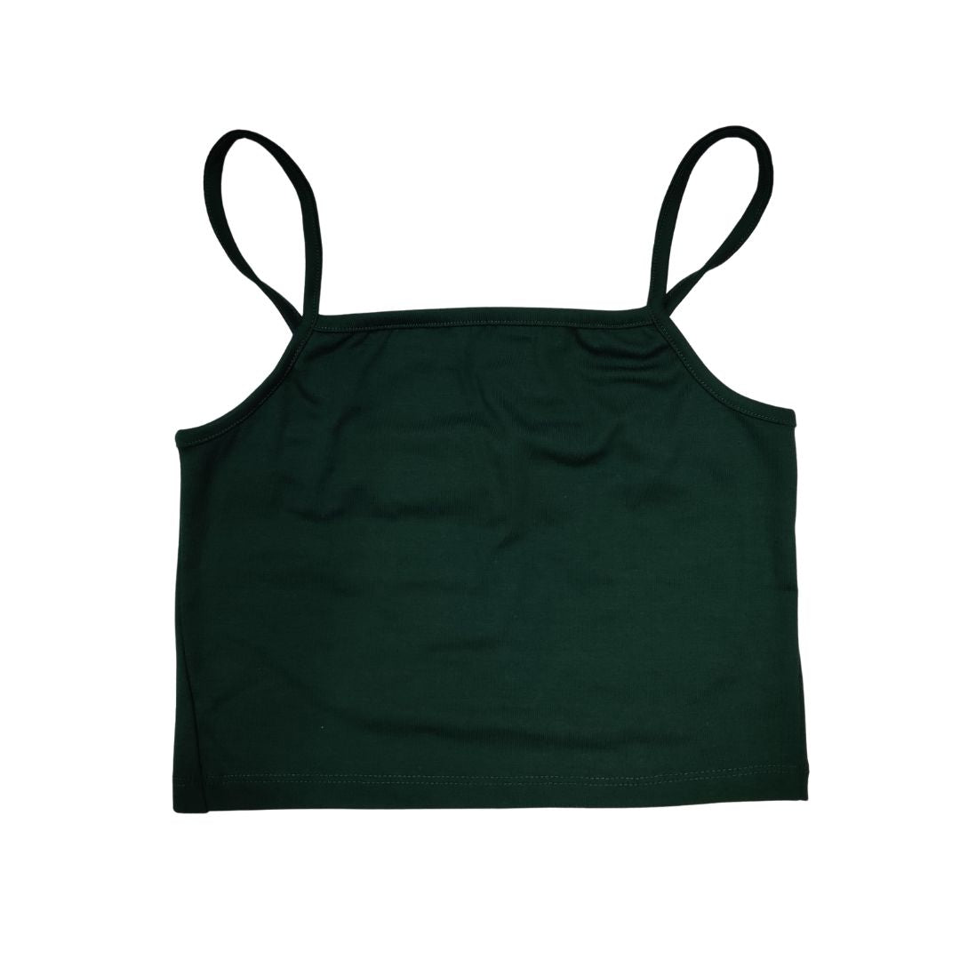 Green Fitted Crop Top