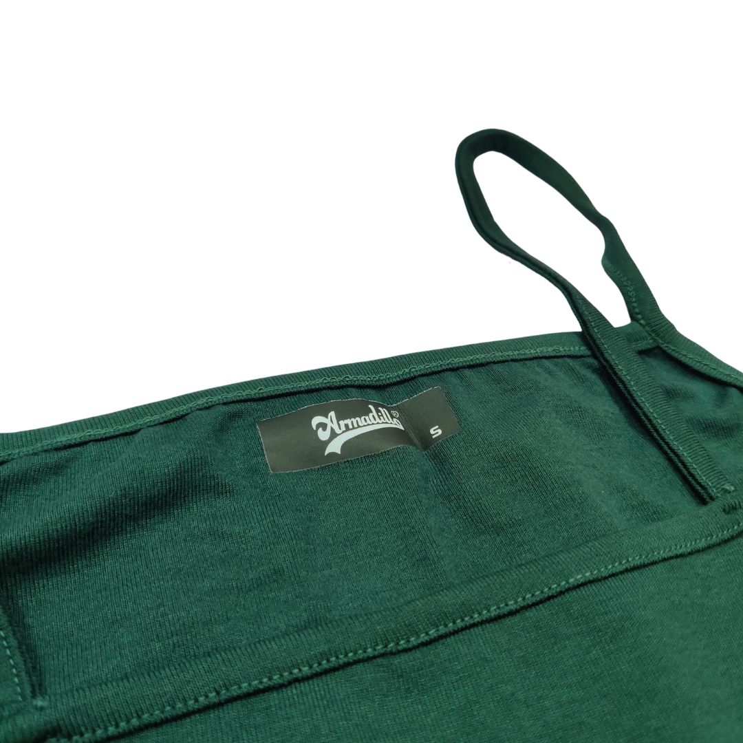 Green Fitted Crop Top