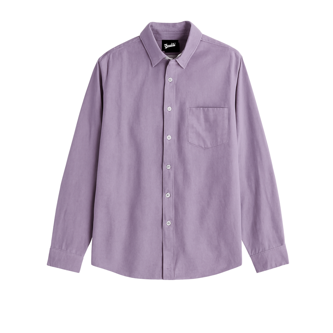 Lavender Regular Fit Solid Shirt