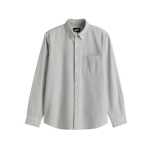 Light Grey Regular Fit Solid Shirt