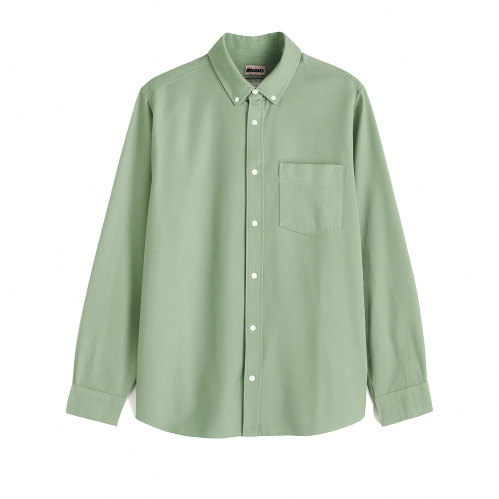 Light Green Regular Fit Solid Shirt