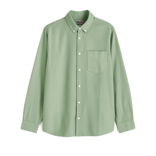Light Green Regular Fit Solid Shirt