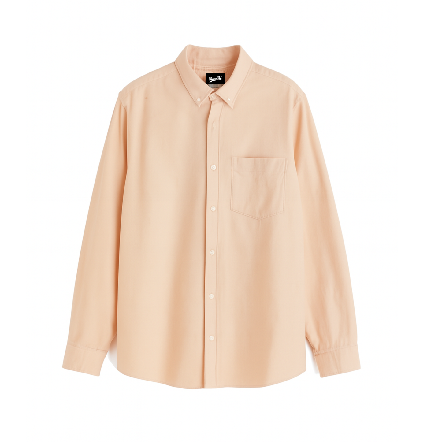 Peach Regular Fit Solid Shirt