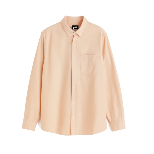 Peach Regular Fit Solid Shirt