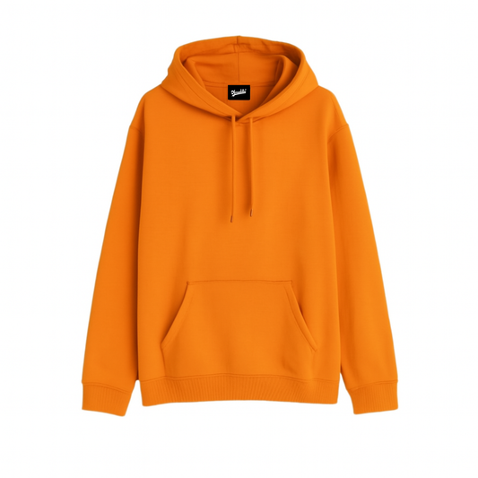 Orange Oversized Basic Hoodie