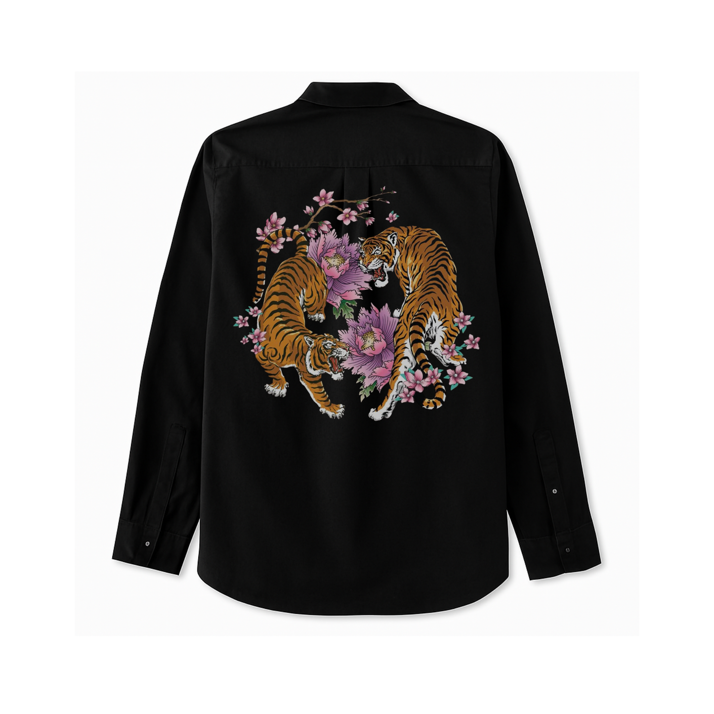 Black Graphic Regular Fit Solid Shirt