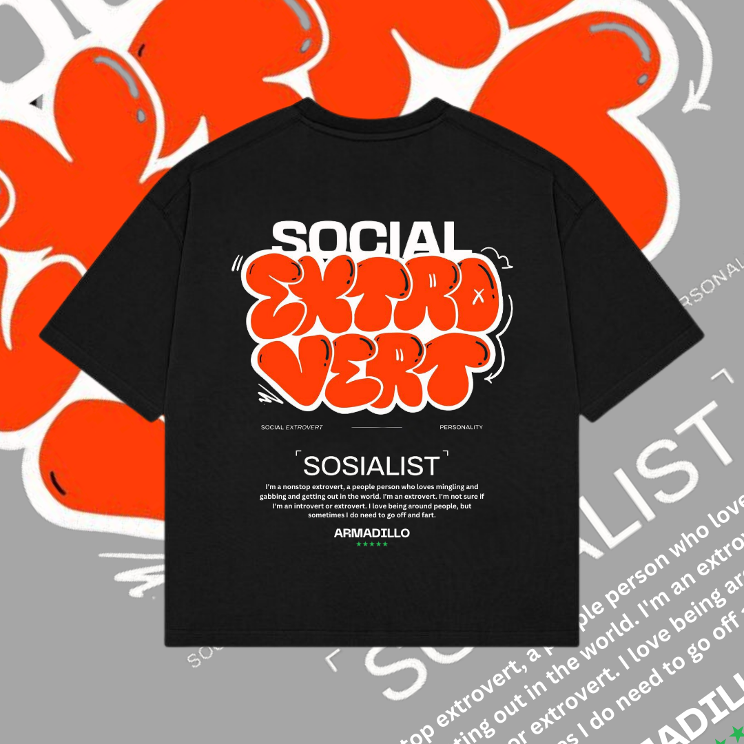 Social Extrovert Oversized tshirt