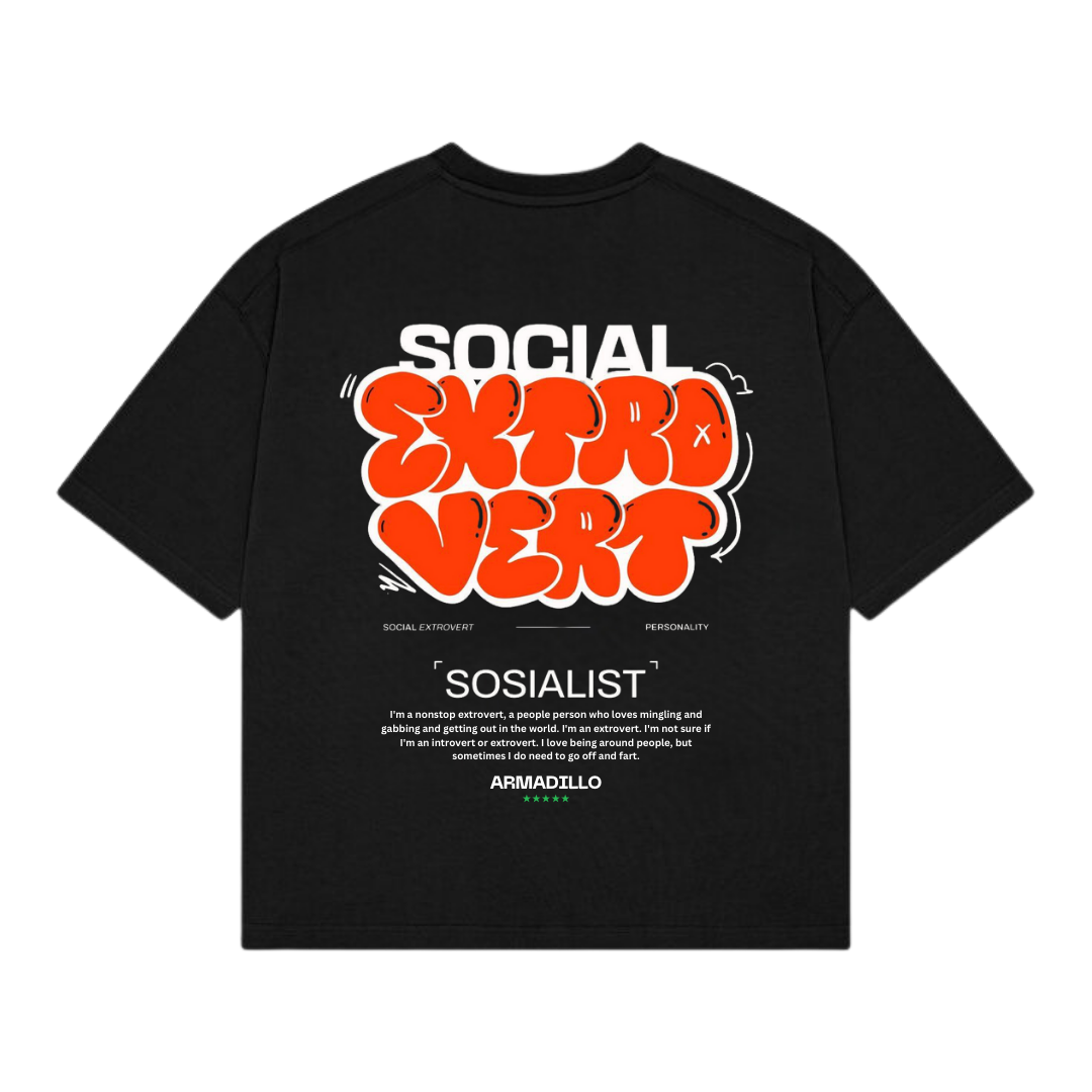 Social Extrovert Oversized tshirt