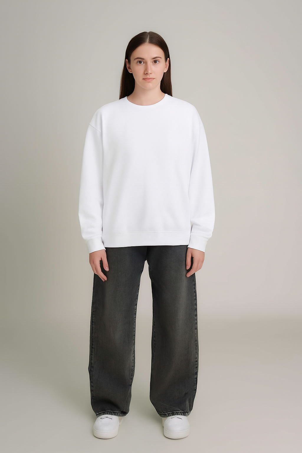 White Oversized Sweatshirt