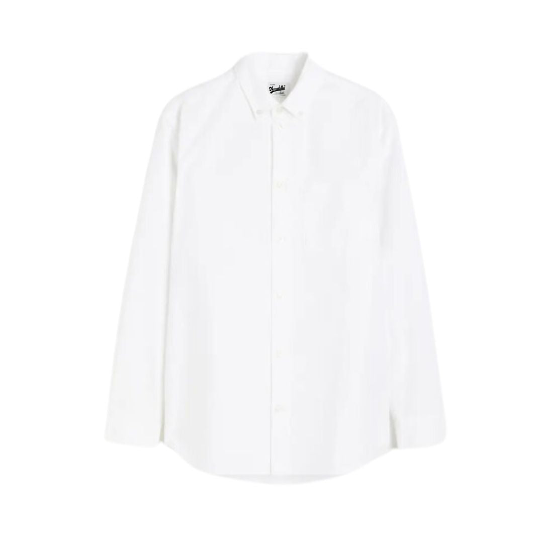 White Regular Fit Solid Shirt