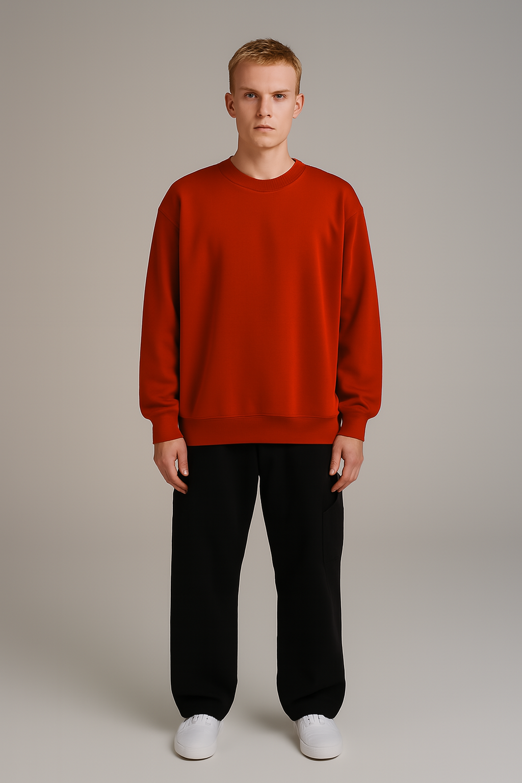 Orange Oversized Sweatshirt