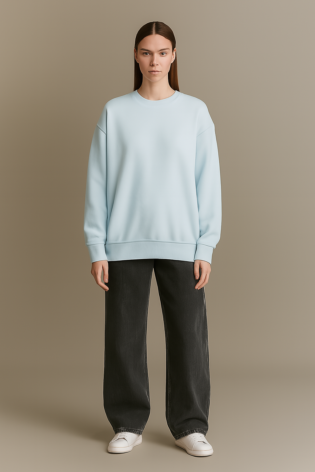 Sky Blue Oversized Sweatshirt
