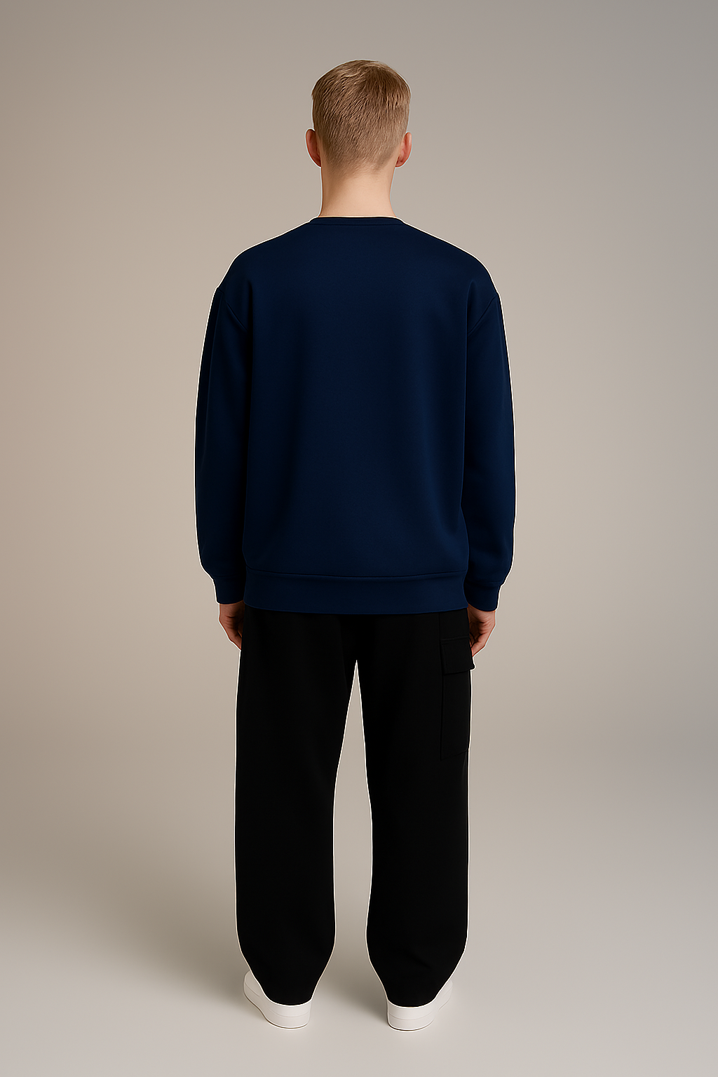 Navy Blue Oversized Sweatshirt