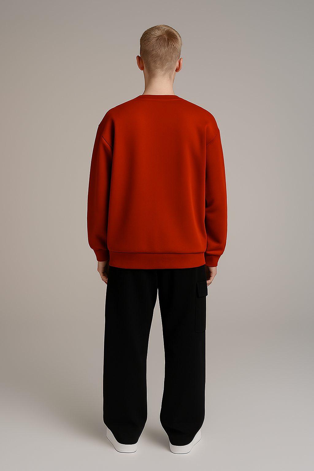 Orange Oversized Sweatshirt