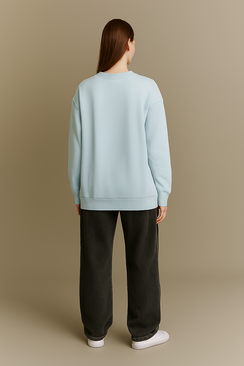 Sky Blue Oversized Sweatshirt