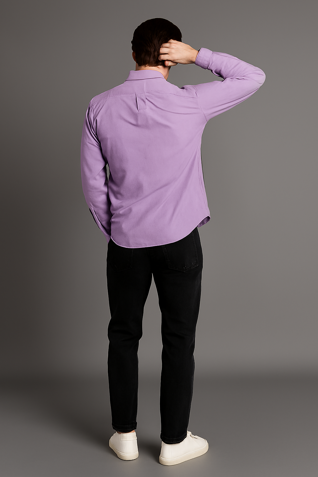 Lavender Regular Fit Solid Shirt