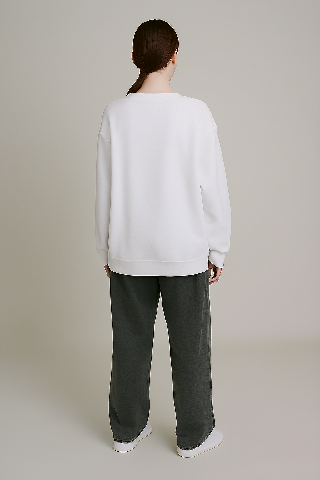 White Oversized Sweatshirt