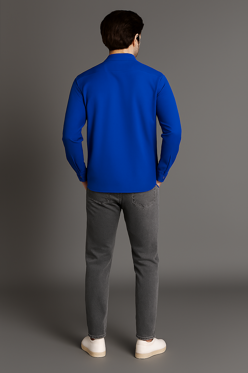 Royal Blue Regular Fit Solid Shirt